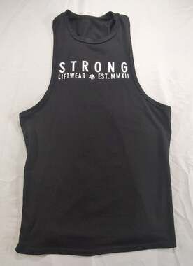 Strong Liftwear Men's Black Muscle Gym Tank Top Size M